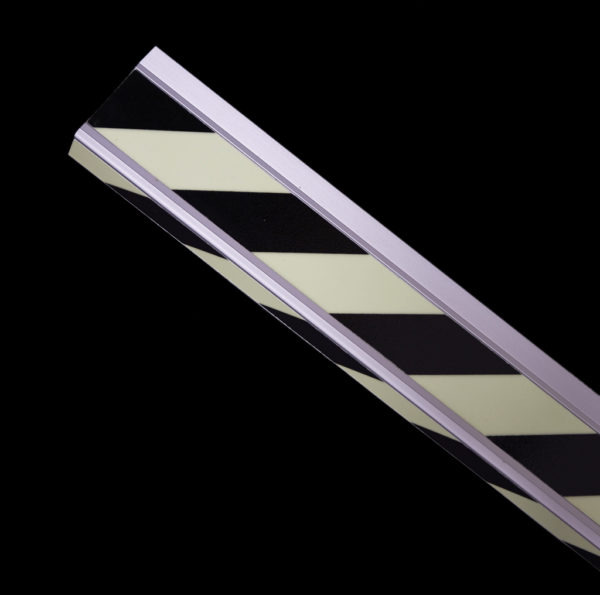 Striped photoluminescent stair profiles