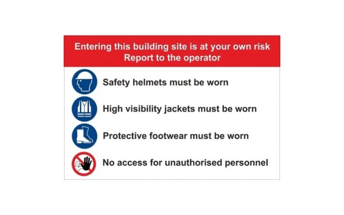 Construction site sign Type F - safety -