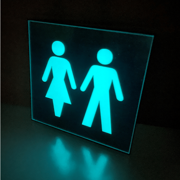 Glow in the dark toilet bord
